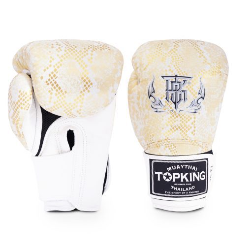 Top King Boxing Gloves TKBGSS-02 Snake “Air" White Gold