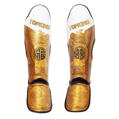 Top King TKSGCN-01 Happiness Chinese White Shin Guards