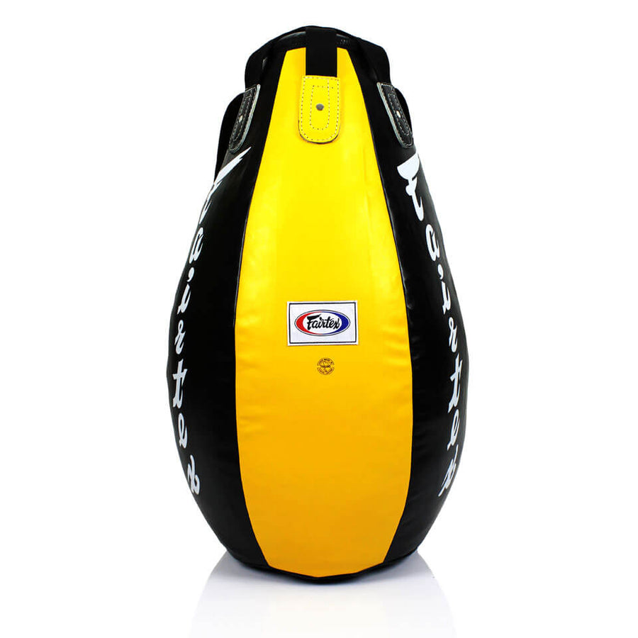 Fairtex HB15 Super Teardrop Bag Black Yellow (Unfilled) | Nak Muay
