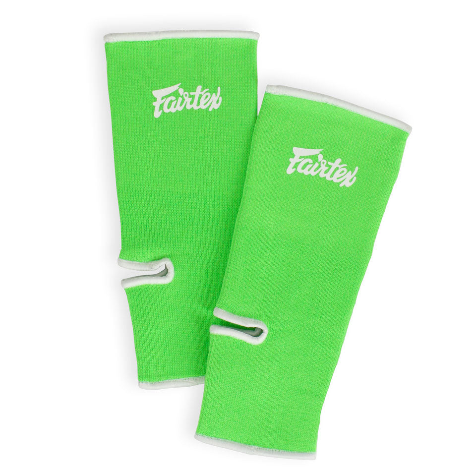 Fairtex AS1 Ankle Supports Green-White - Nak Muay Training - Muay tHAI