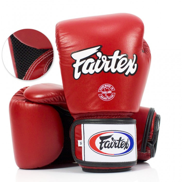 Fairtex BGV1-Breathable Red Universal Gloves - Nak Muay Training - Muay tHAI