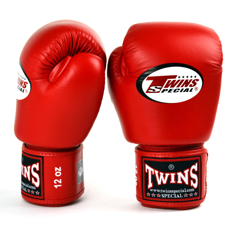 Twins Special BGVL3 Red Velcro Boxing Gloves - Nak Muay Training - Muay tHAI