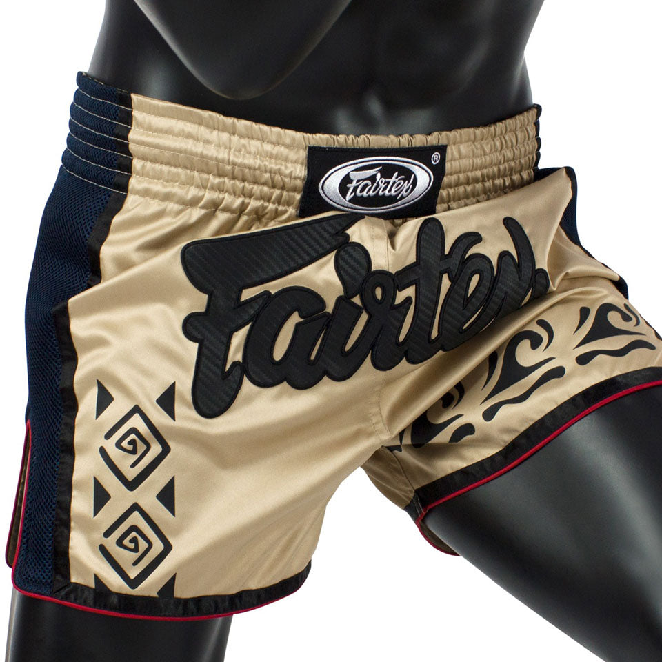 Fairtex BS1713 Khaki Slim Cut Muay Thai Shorts - Nak Muay Training - Muay tHAI