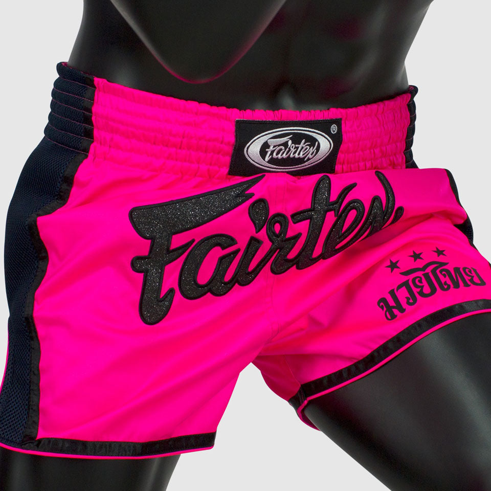 Fairtex BS1714 Pink Slim Cut Muay Thai Shorts - Nak Muay Training - Muay tHAI
