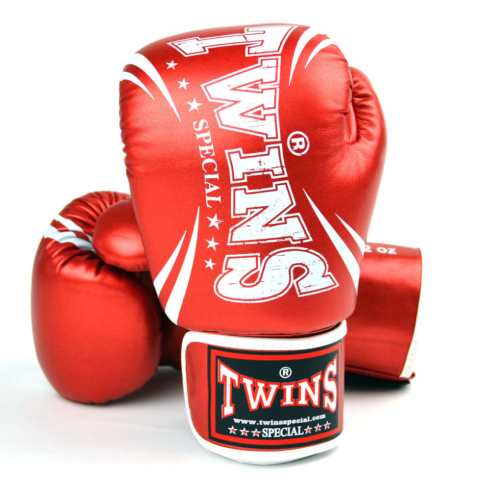 Twins Special FBGVS3-TW6 Metallic Red Synthetic Boxing Gloves