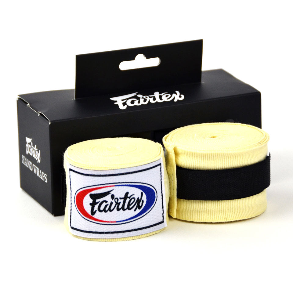 Fairtex HW2 White 4.5m Stretch Wraps - Nak Muay Training - Muay tHAI