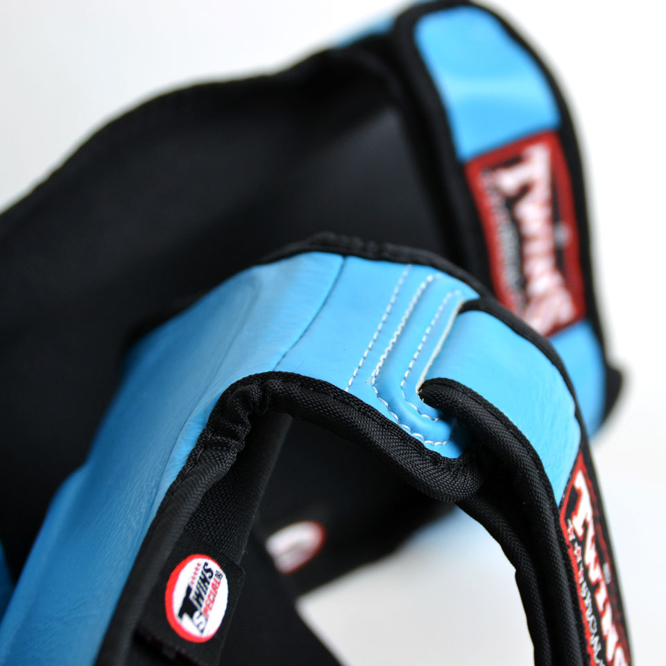 Twins SGL10 Light Blue Double Padded Leather Shin Pads - Nak Muay Training - Muay tHAI