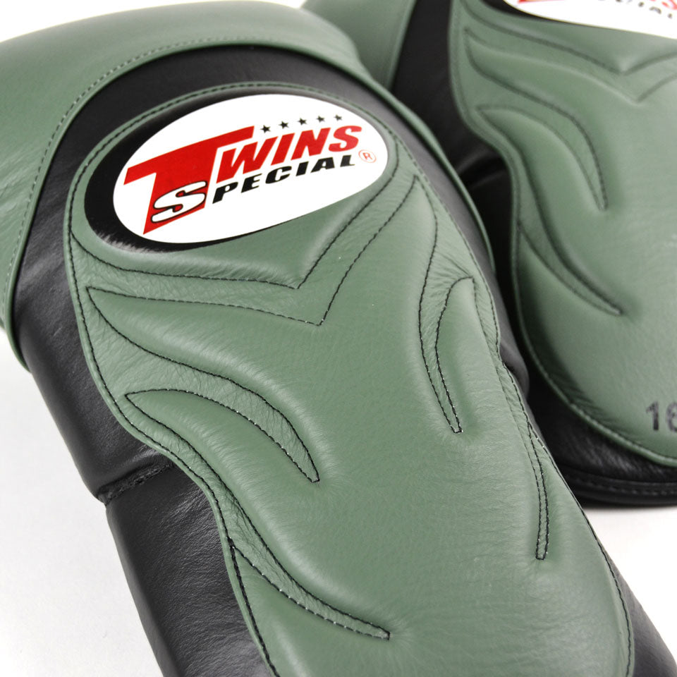 BGVL6 Twins Olive Green-Black Deluxe Sparring Gloves