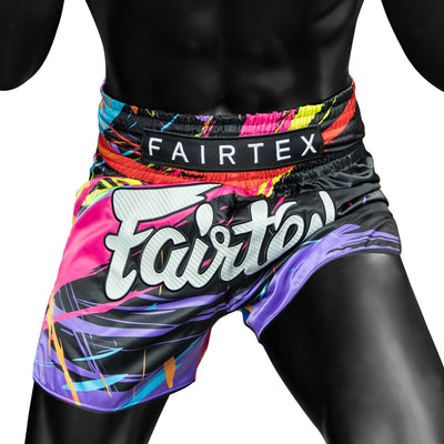 BS1934 Fairtex World Music Black Muaythai Shorts