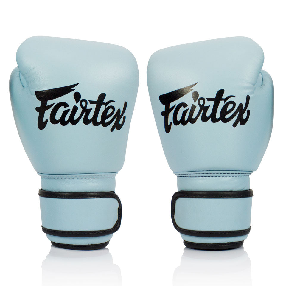 BGV20 Fairtex Pastel Blue Velcro Boxing Gloves