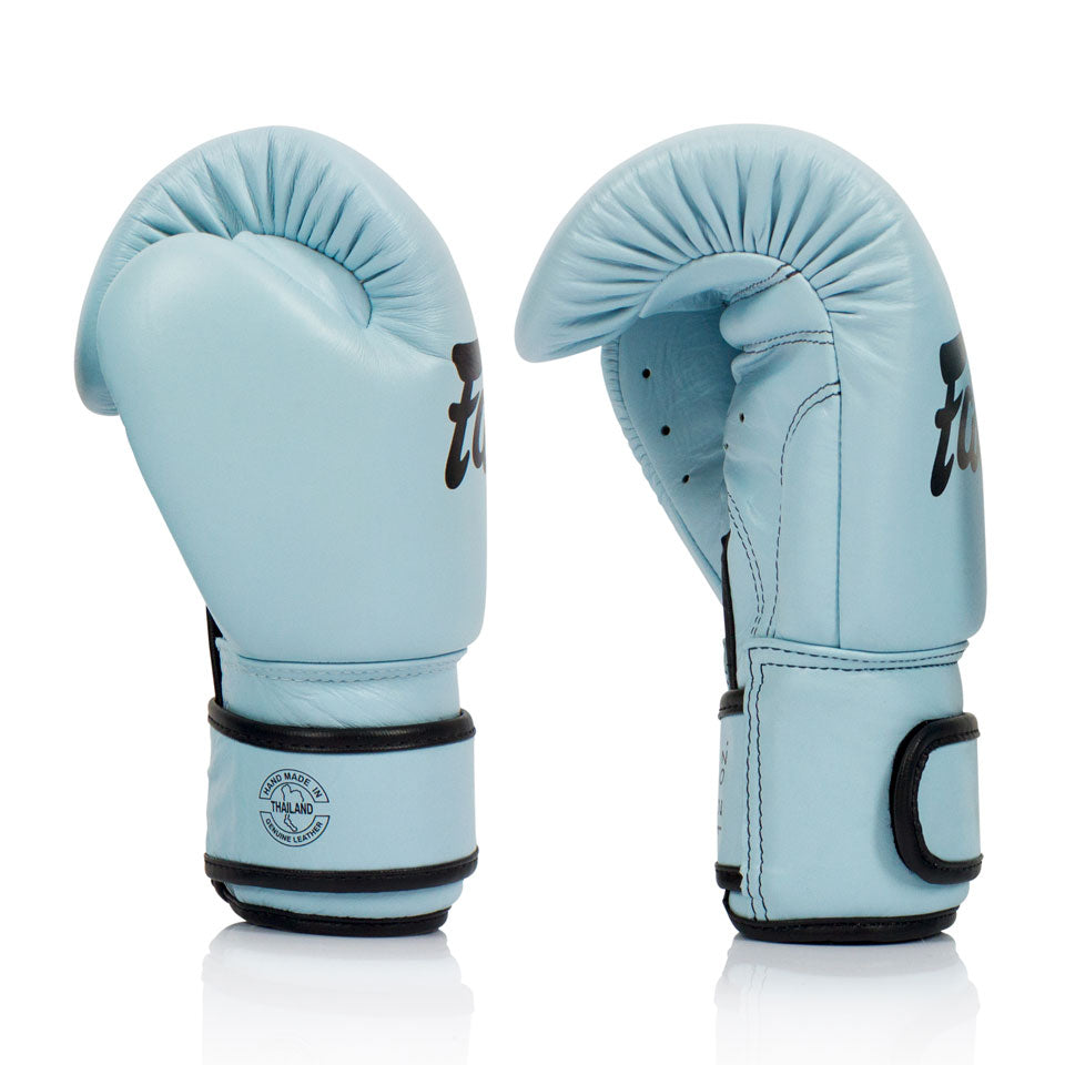 BGV20 Fairtex Pastel Blue Velcro Boxing Gloves