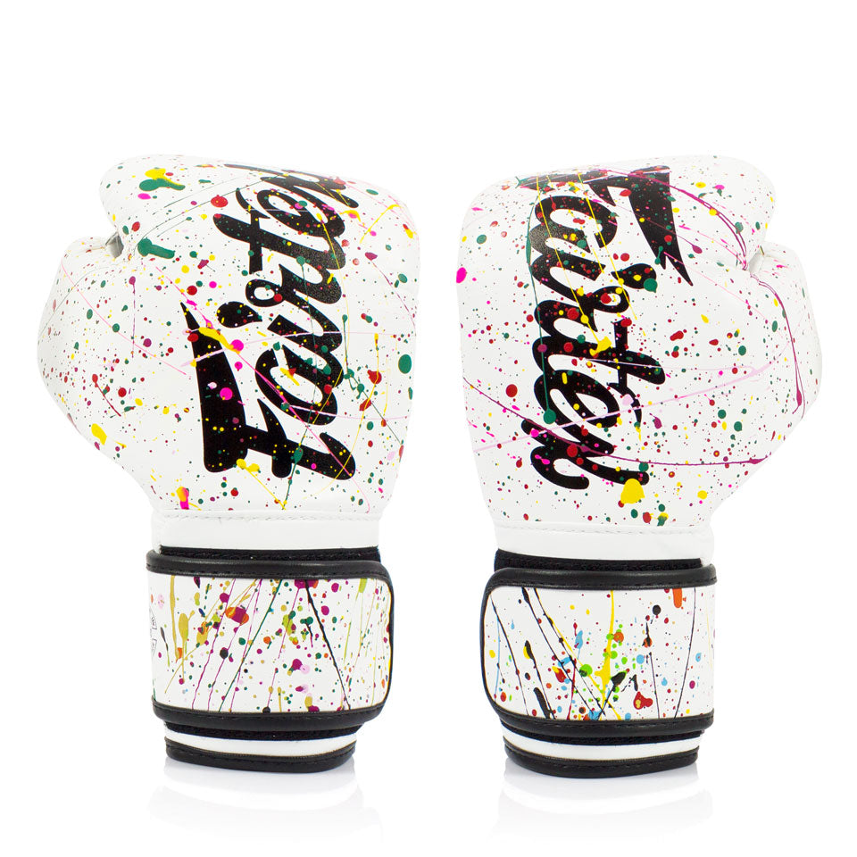 BGV14PT Fairtex The Painter White-Black Unique Boxing Gloves