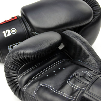 BGVL3 Twins Black Velcro Boxing Gloves