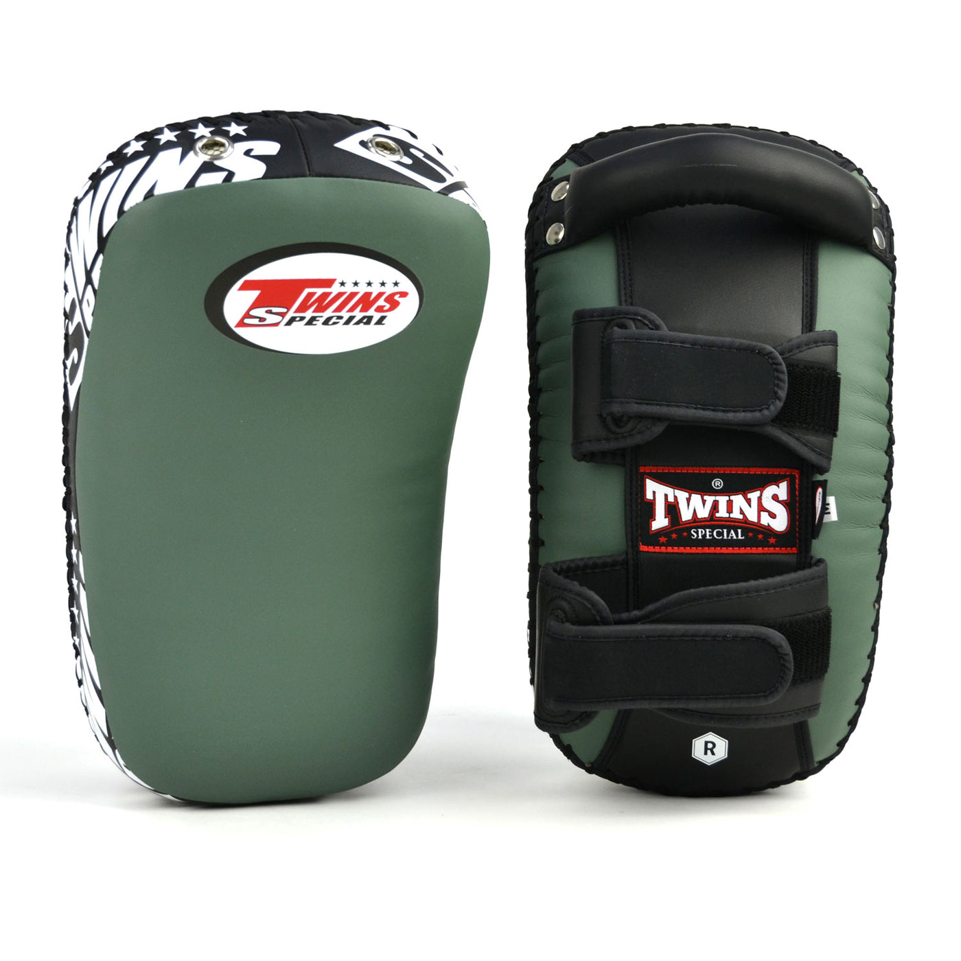 KPS10 Twins Olive-Black Light Weight Thai Kick Pads