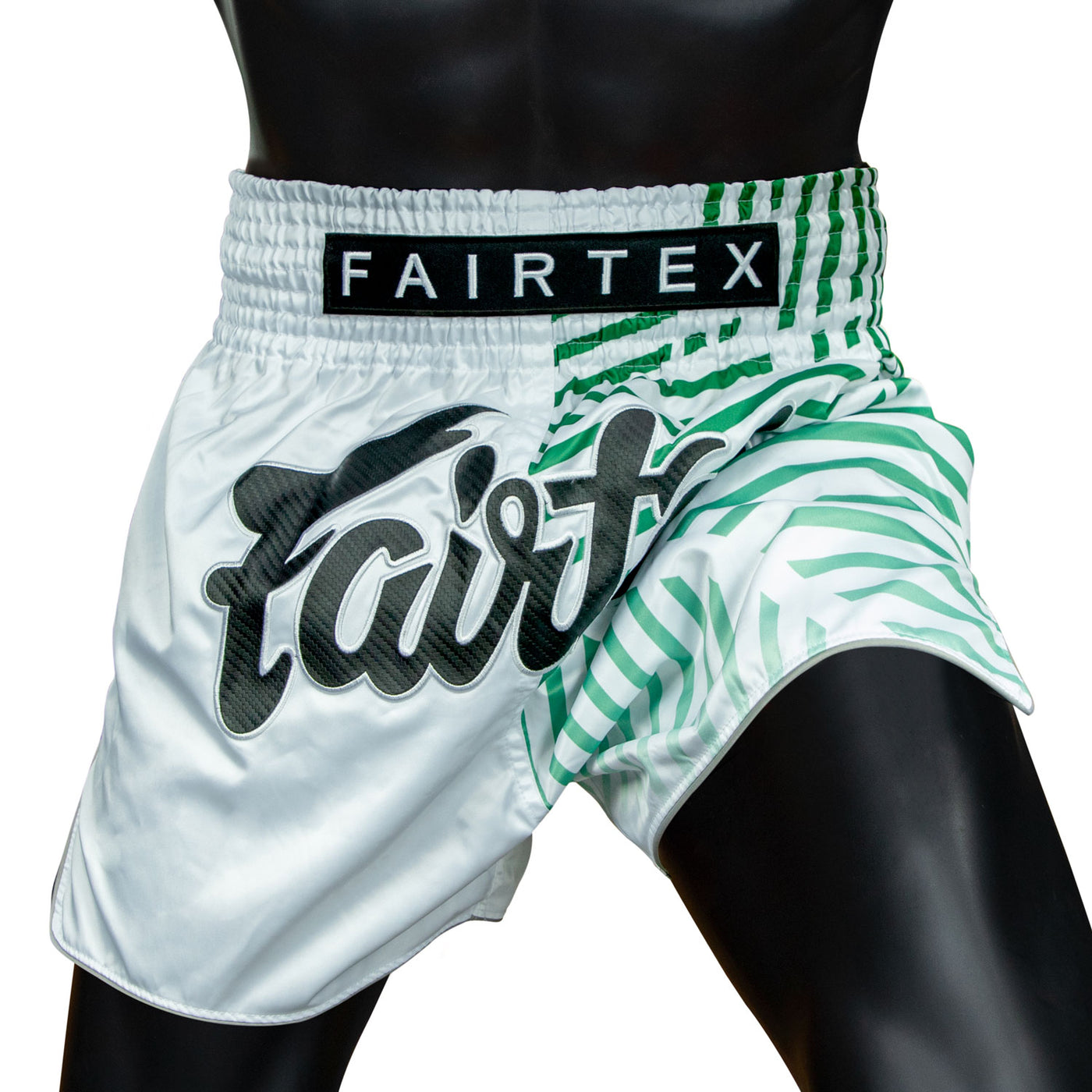 BS1922 Fairtex Racer Muaythai Shorts White