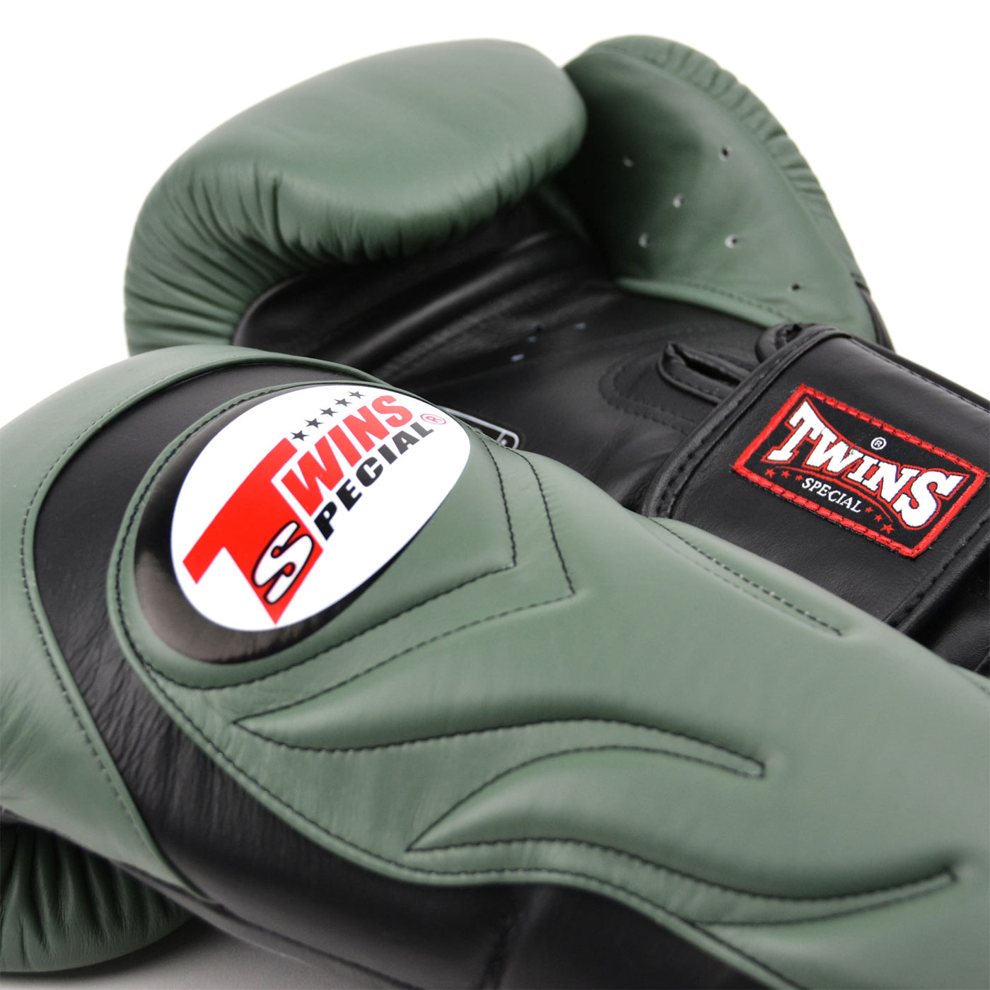 BGVL6 Twins Olive Green-Black Deluxe Sparring Gloves