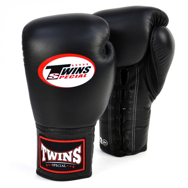 Twins Special Boxing Gloves Lace Up BGLL 1 Black