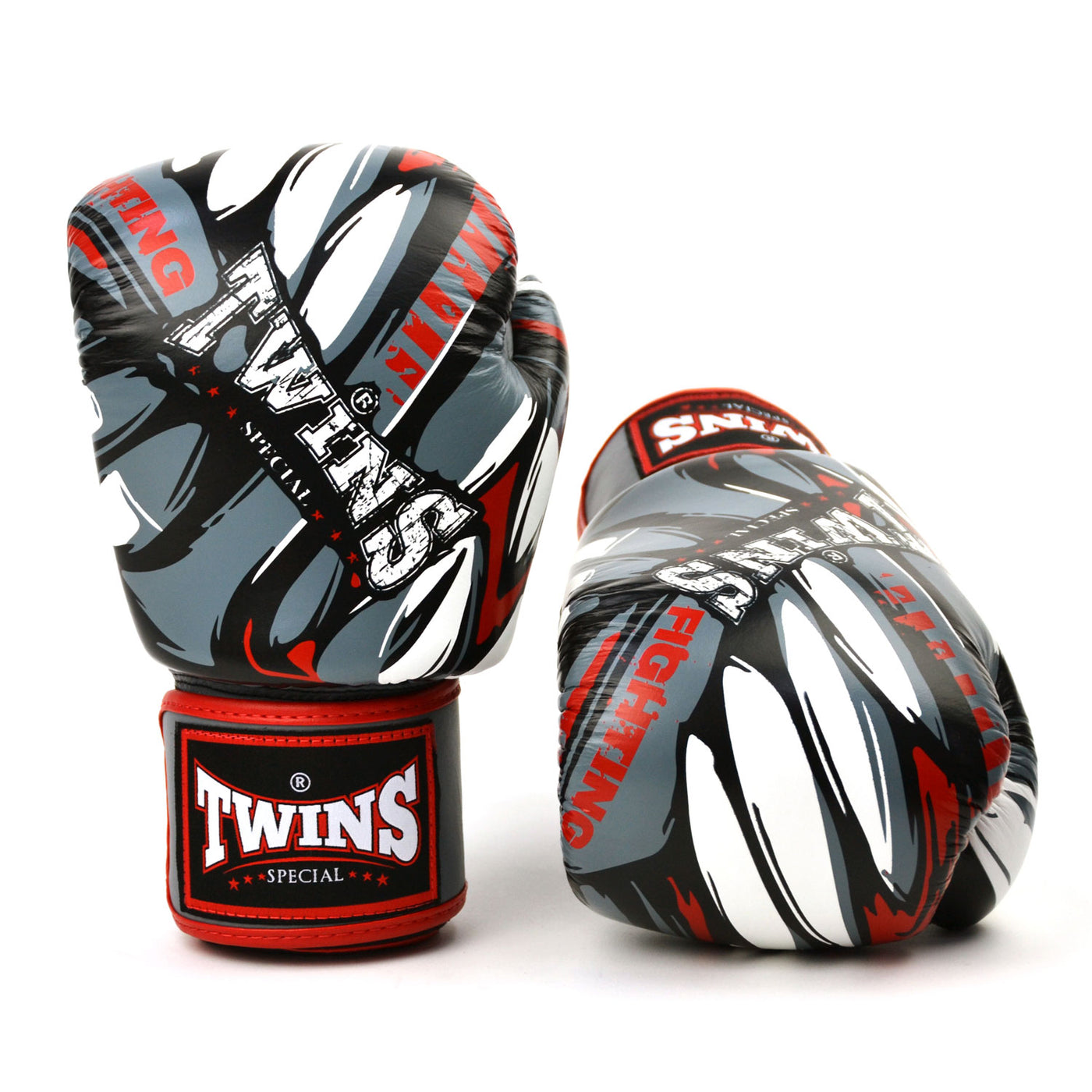 FBGVL3-55 Twins Grey-Red Demon Boxing Gloves