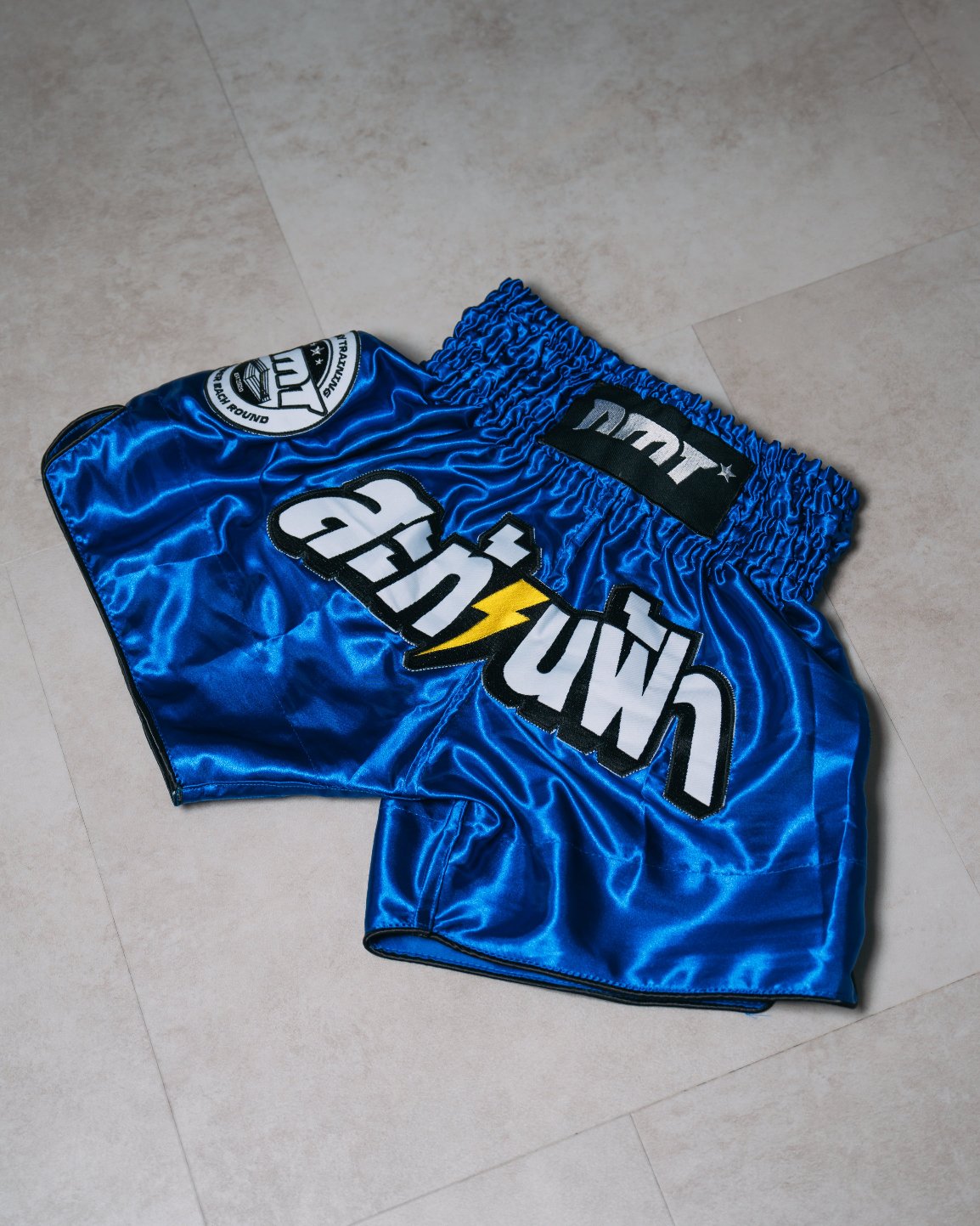 NMT 'Shake The Sky' Muay Thai Shorts - Electric Blue