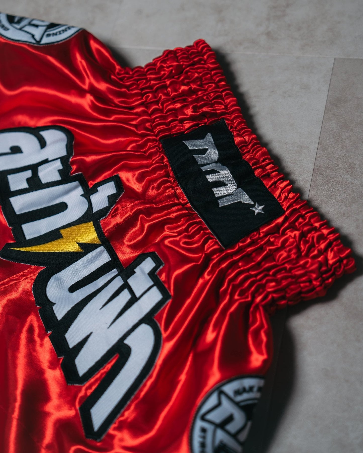 NMT 'Shake The Sky' Muay Thai Shorts - Blood Red