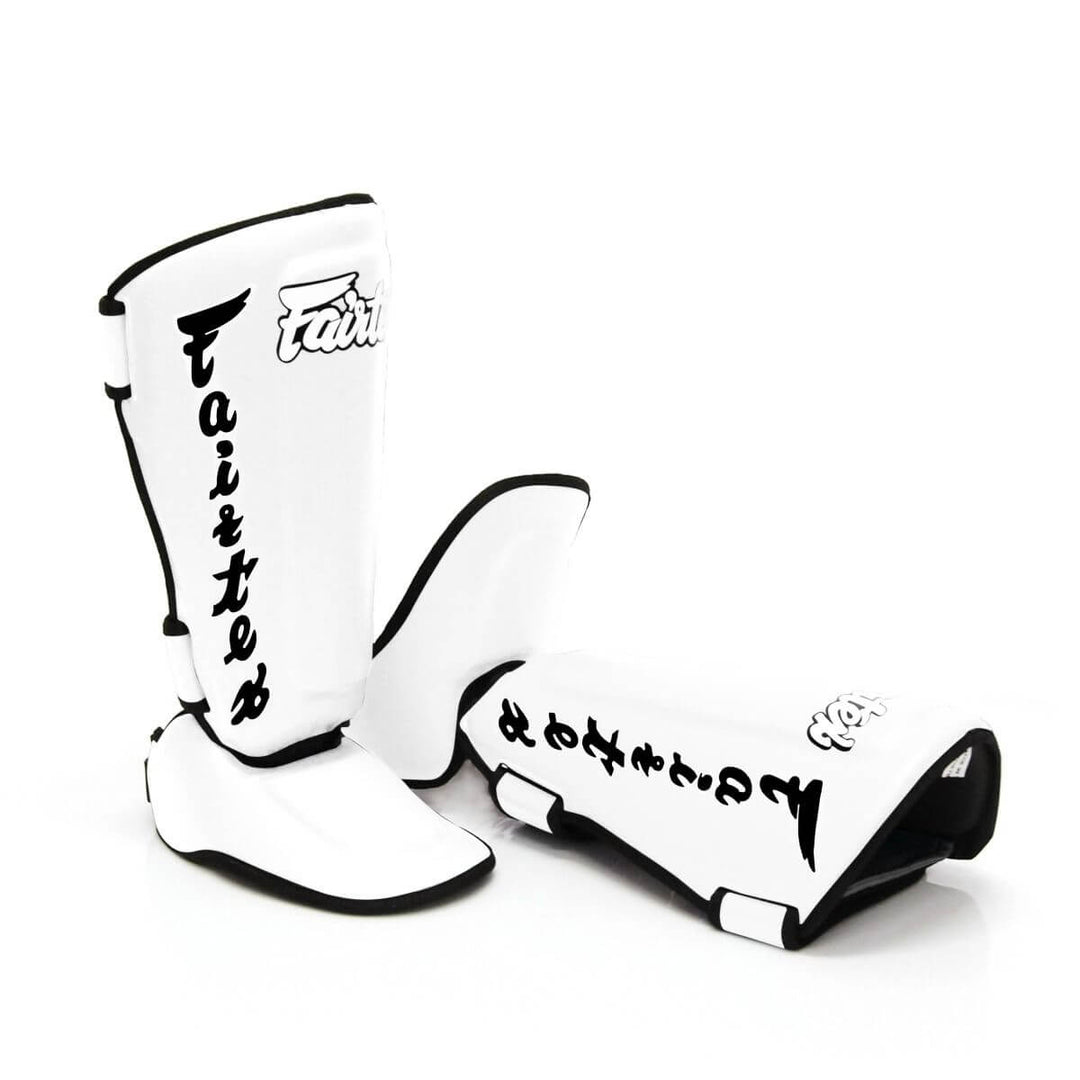 Fairtex SP7 White Shin Pads | Nak Muay Training