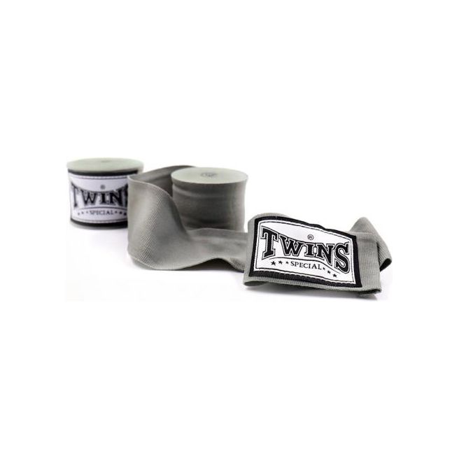 Twins Special CH5 5m Grey Premium Elastic Hand Wraps