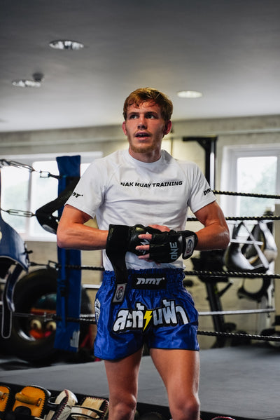 NMT 'Shake The Sky' Muay Thai Shorts - Electric Blue