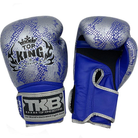 Top King Boxing Gloves TKBGSS-02 Snake “Air" Blue Silver