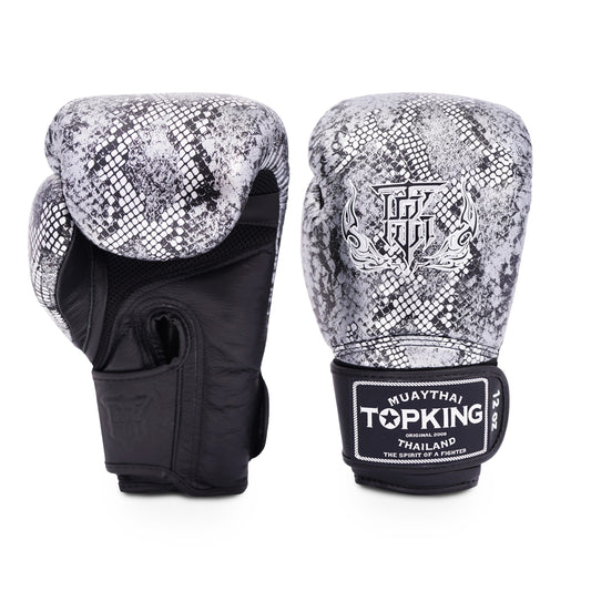 Top King Boxing Gloves TKBGSS-02 Snake “Air" Black Silver