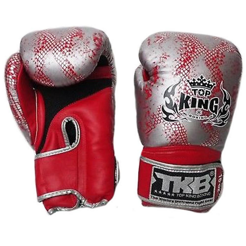 Top King Boxing Gloves TKBGSS-02 Snake “Air" Red Silver
