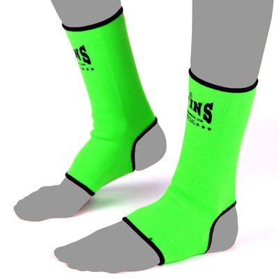 Twins Special AG1 Lime Green Ankle Supports - Nak Muay Training