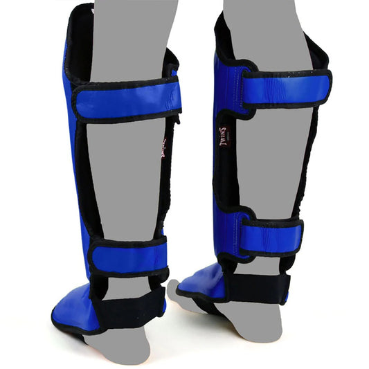 Twins SGL10 Blue Double Padded Leather Shin Guards