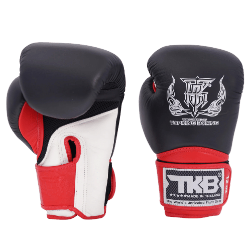 Top King TKBGSA 'Super' Air White  Black Red Boxing Gloves