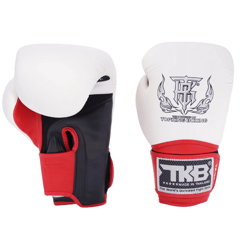 Top King TKBGSA 'Super' Air Black White Red Boxing Gloves
