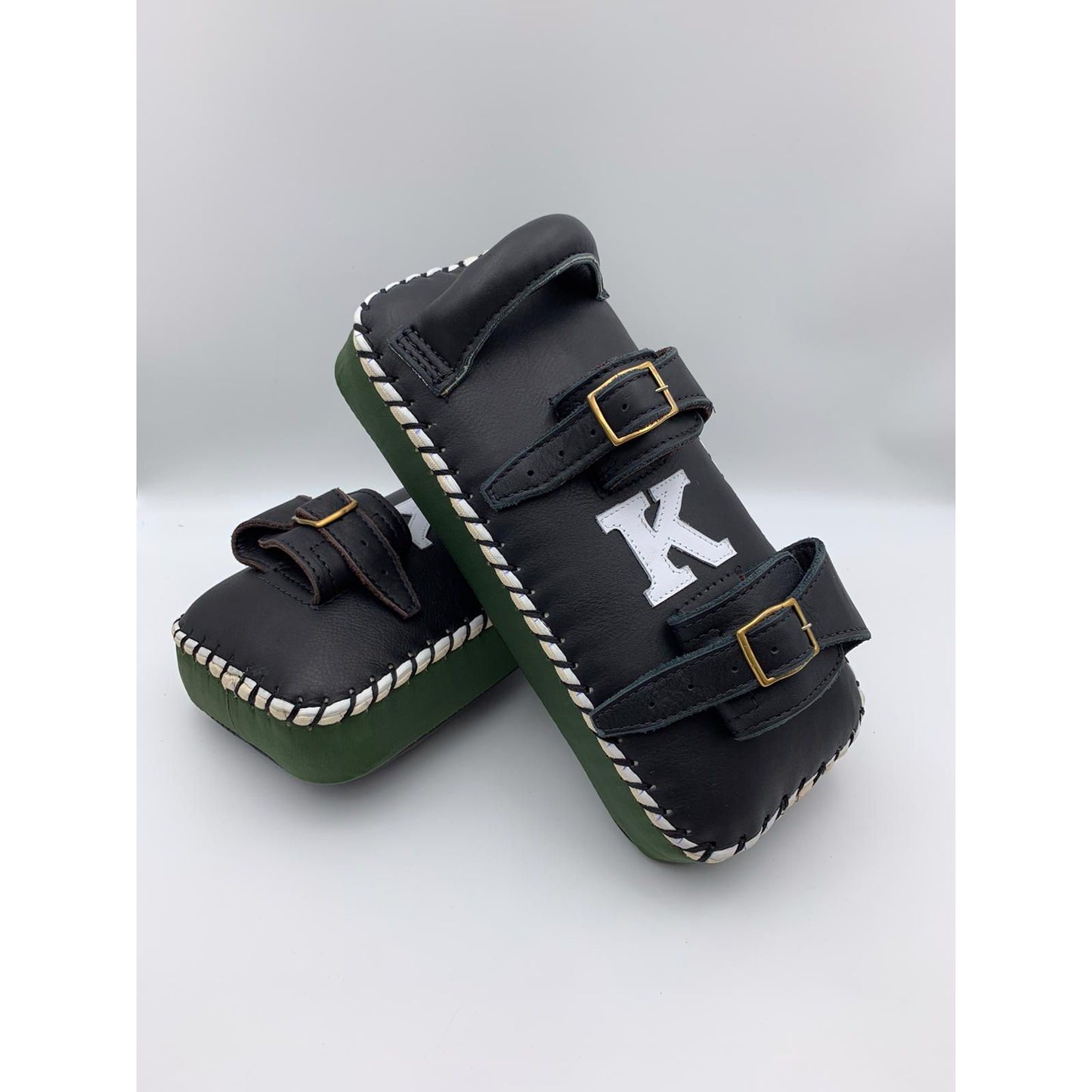 K Muay Thai Classic Pads Green (Double Strap)