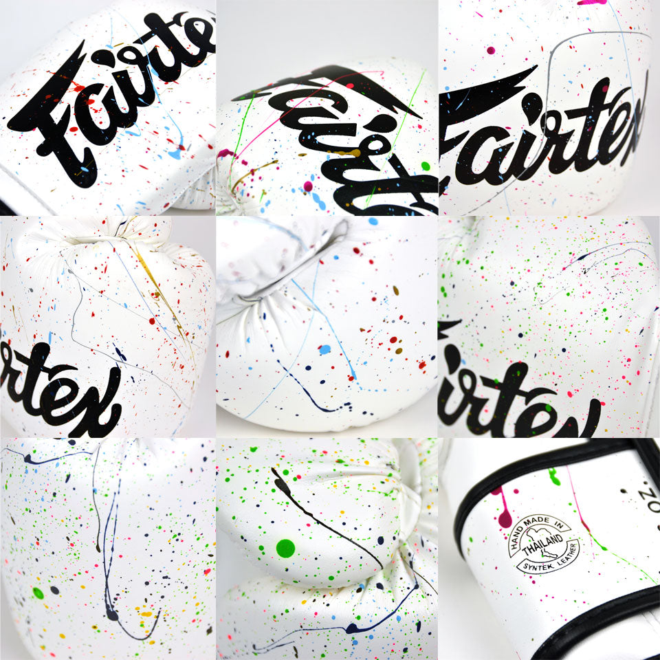 BGV14PT Fairtex The Painter White-Black Unique Boxing Gloves