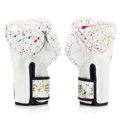 BGV14PT Fairtex The Painter White-Black Unique Boxing Gloves