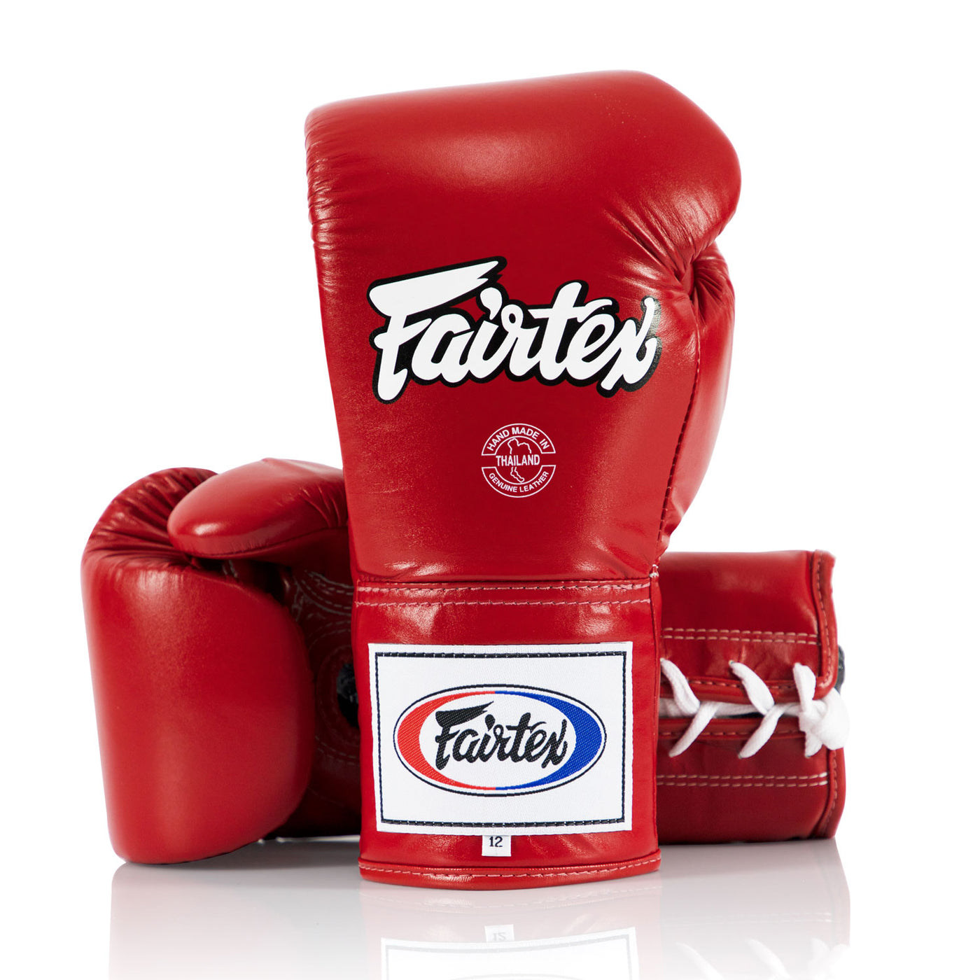 Fairtex Pro BGL 6 Red Lace-Up Boxing Gloves