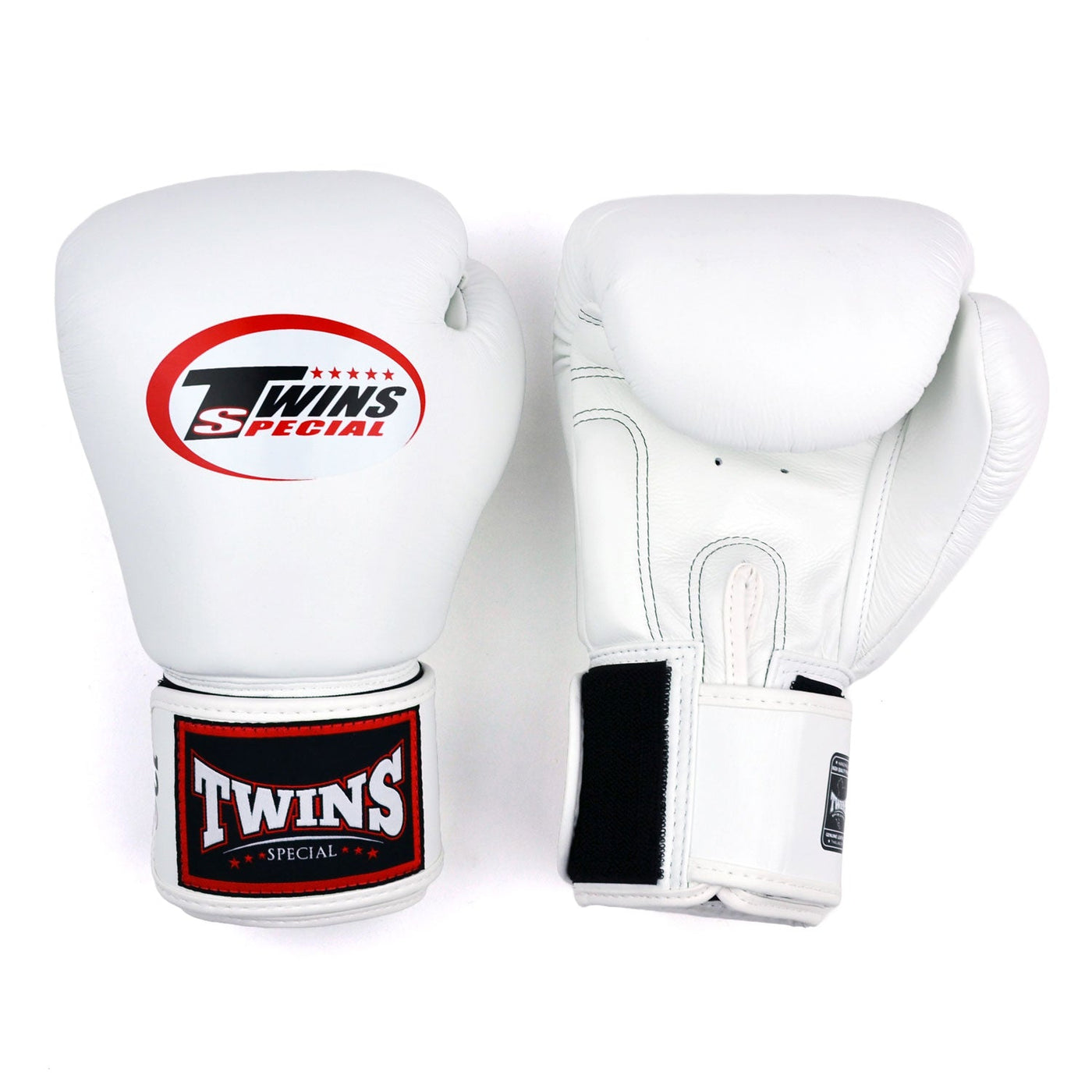 Twins Special BGVL4 White Velcro Boxing Gloves