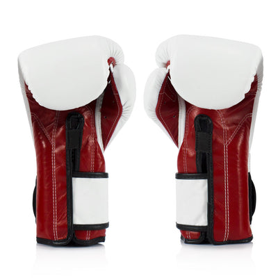 BGV9 Fairtex White-Red Mexican Style Boxing Gloves