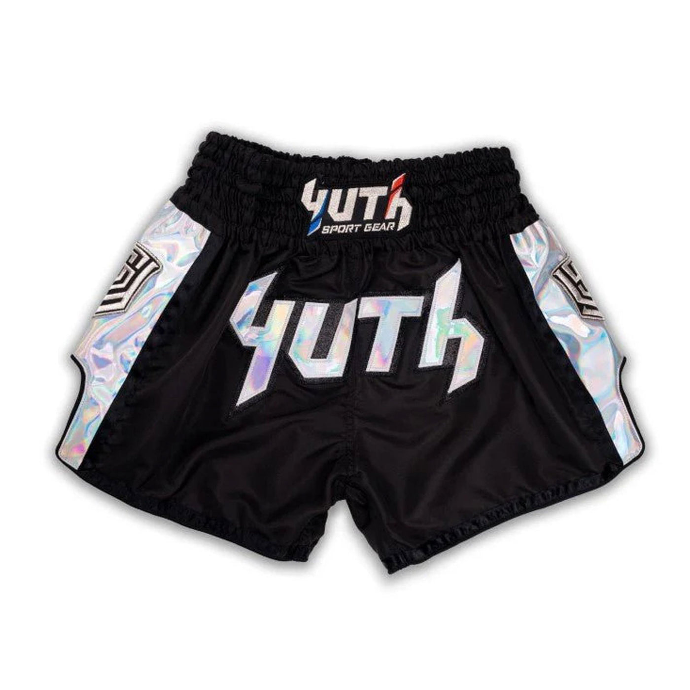 Yuth Hologram Muaythai Shorts Black-Silver