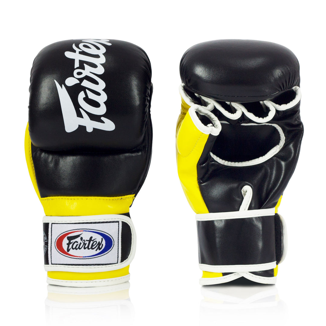 Fairtex MMA Gloves FGV18 Black-Yellow Super Sparring | Nak Muay