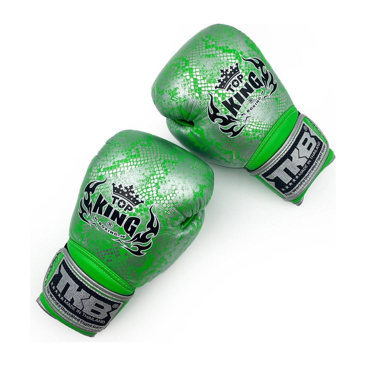 Top King Boxing Gloves TKBGSS-02 Snake “Air" Green Silver