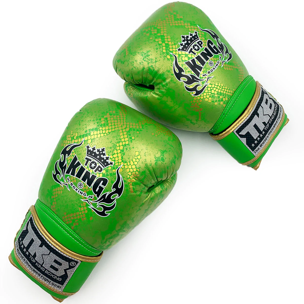 Top King Boxing Gloves TKBGSS-02 Snake “Air" Green Gold