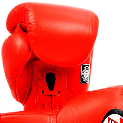 Twins Special Boxing Gloves Lace Up BGLL 1 Red - Nak Muay Training