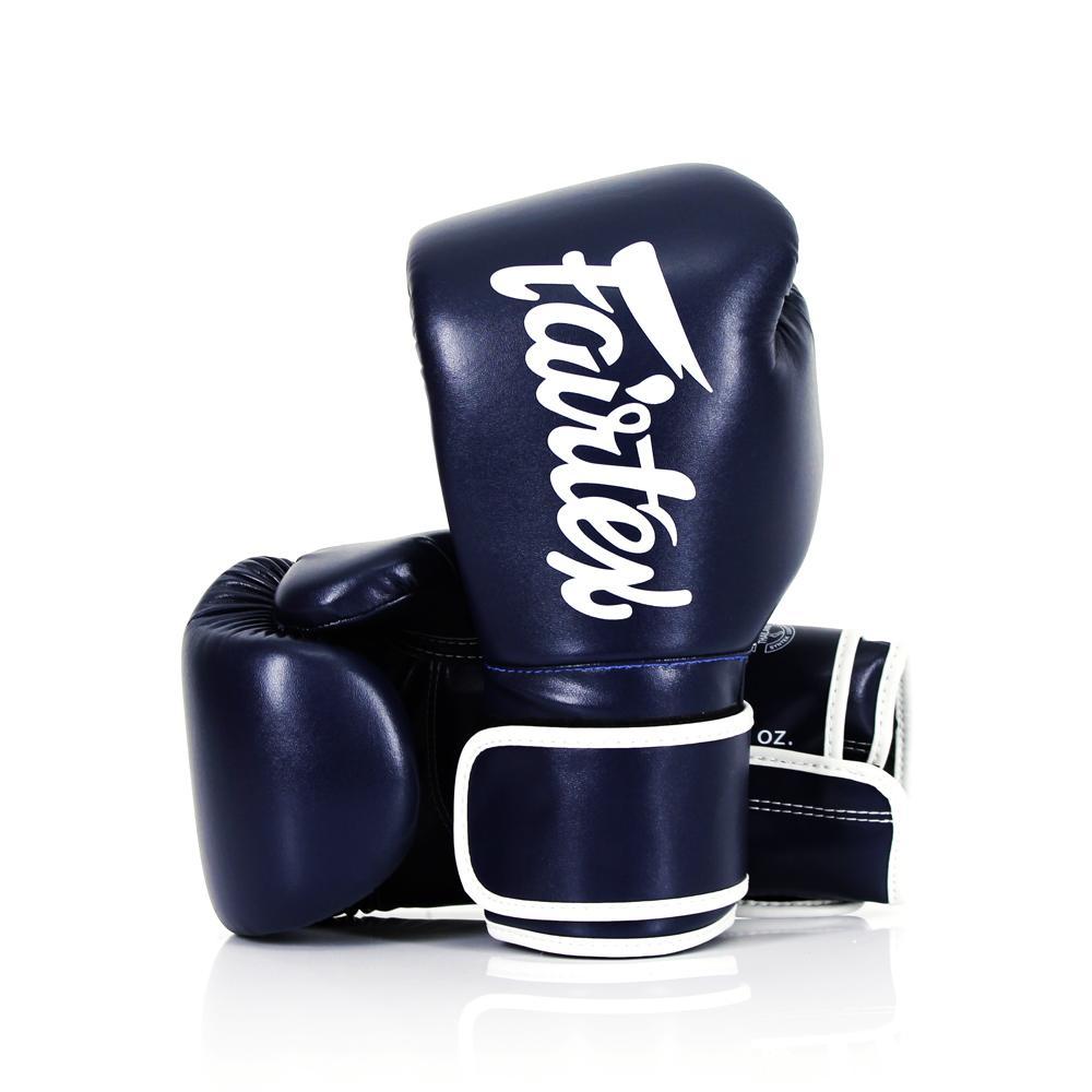 Fairtex BGV14 Blue Microfiber Gloves - Nak Muay Training - Muay tHAI