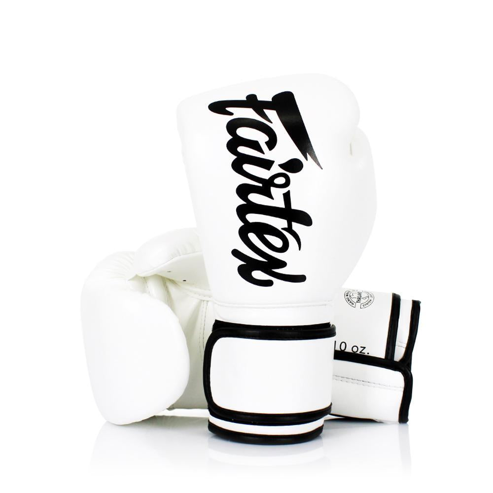 Fairtex BGV14 White Microfiber Gloves - Nak Muay Training - Muay tHAI