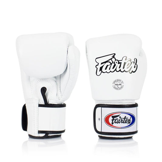 Fairtex BGV1 White Universal Gloves - Nak Muay Training - Muay tHAI