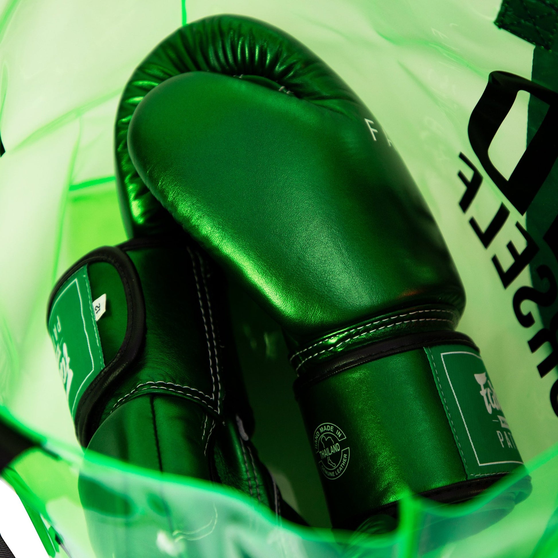 Fairtex BGV22 Metallic Green Boxing Gloves - Nak Muay Training - Muay tHAI