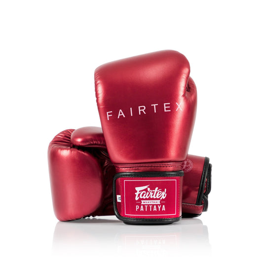 Fairtex BGV22 Metallic Red Boxing Gloves - Nak Muay Training - Muay tHAI